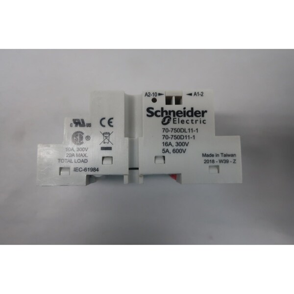 Partes y accesorios para relé de enchufe de estilo lógico de Schneider Electric, paquete de 10 - 70-750DL11-1