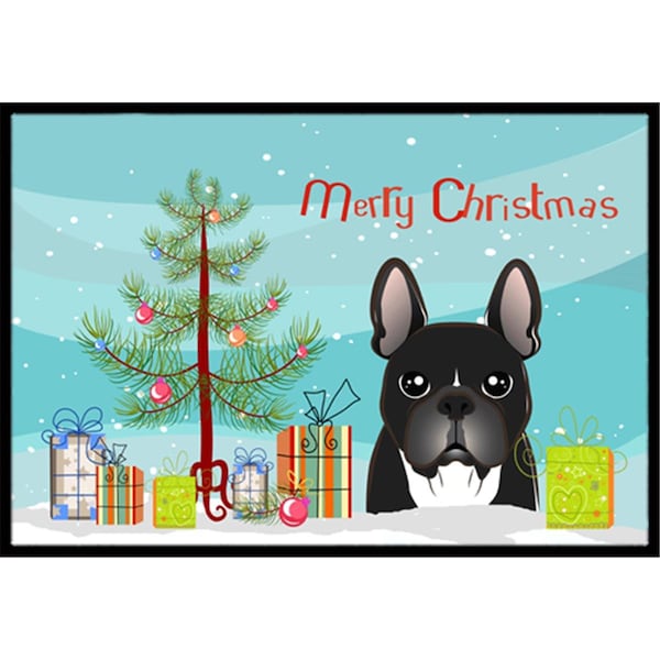 Carolines Treasures Christmas Tree and French Bulldog Indoor or Outdoor Mat- 18 x 27 - BB1599MAT