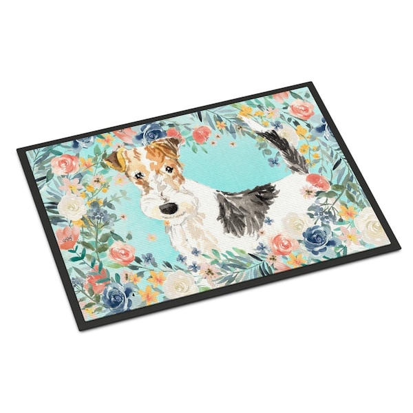 Carolines Treasures 24 x 36 in. Fox Terrier Indoor or Outdoor Mat - CK3402JMAT