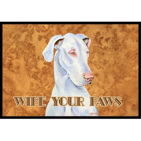 Carolines Treasures Carolines Treasures LH9444JMAT 24 X 36 In. White Great Dane Wipe Your Paws Indoor Or Outdoor Mat - LH9444JMAT