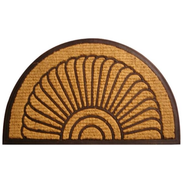Jensendistributionservices Half Round Fan Door Welcome Mat - MI80637
