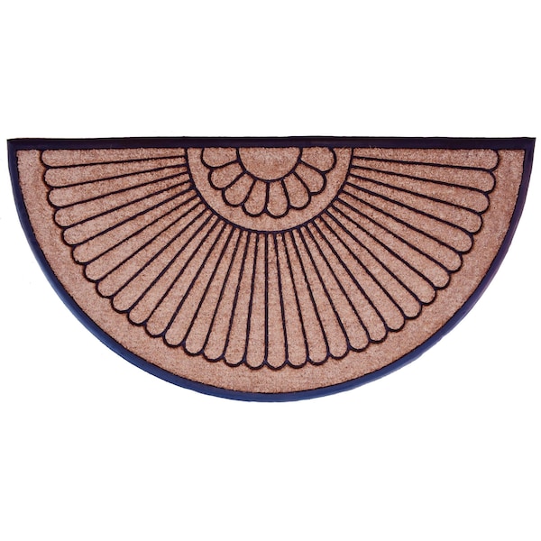 Calloway Mills Entrance Mat, Coir/Rubber, Natural, Black - 100083672
