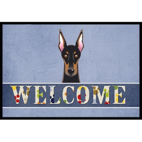 Carolines Treasures Carolines Treasures BB1431MAT Doberman Welcome Indoor & Outdoor Mat; 18 x 27 in. - BB1431MAT