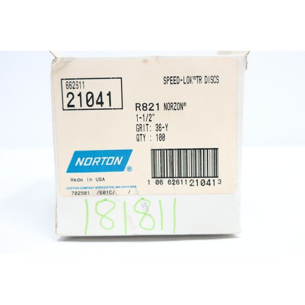 Norton Co SPEED-LOK TR QTY 100 1-1/2IN 36-Y DISC - R821