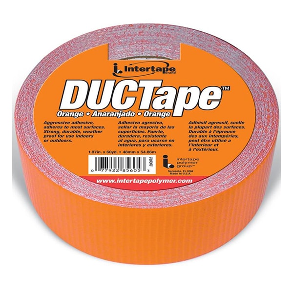 Intertape 1.88" x 60 Yds Orange Jobsite General Purpose Duct Tape Colored - 20COR2