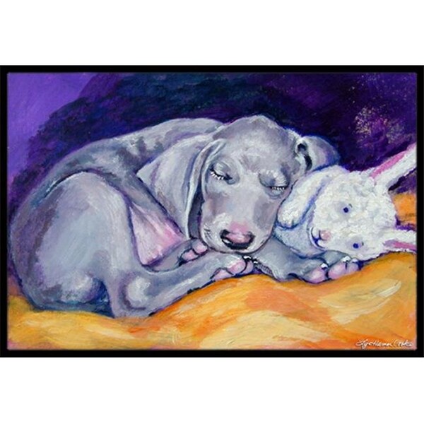 Carolines Treasures Carolines Treasures 7354JMAT Weimaraner Snuggle Bunny Indoor & Outdoor Mat; 24 x 36 in. - 7354JMAT