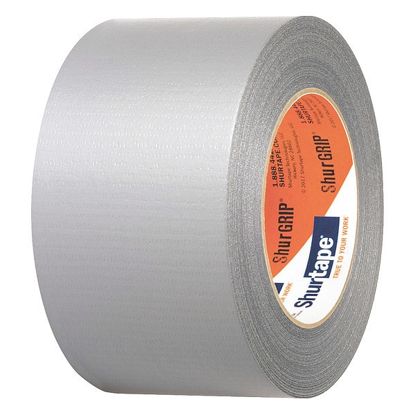 Shurtape Duct Tape, 72mm x 55m, 6 mil, Silver, PK16 - PC 006 SIL-72MM X 55M-16 RLS/CS