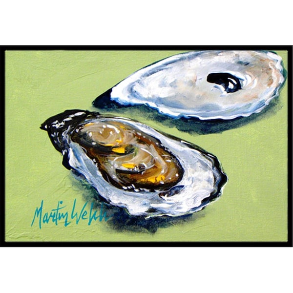 Carolines Treasures 18 x 27 in. Oysters Two Shells Indoor and Outdoor Doormat - MW1102MAT