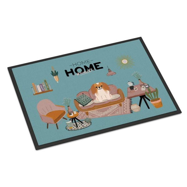 Carolines Treasures 24 x 36 in. Red White Pekingese Sweet Home Indoor or Outdoor Mat - CK7948JMAT