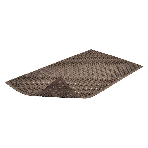 Condor Static Dissipative Floor Mat, Rubber, Drainage Holes, 3 ft. W x 5 ft. L, Black - 3LMD1