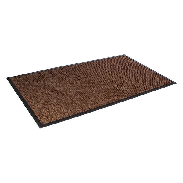 Super-Soaker Entrance Mat, Polypropylene, 3/8" Thick, Dark Brown, 4 ft W x 6 ft L - SS R046DB