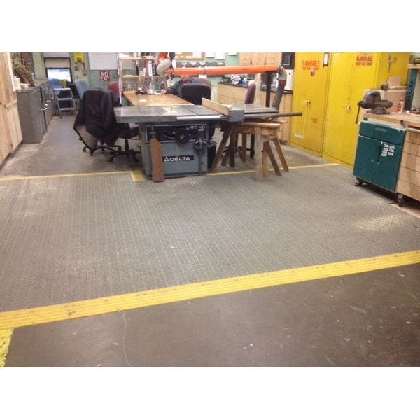 Wearwell Interlocking Antifatigue Mat Tile, 7/8 in Thickness, PVC, 10 PK - 556