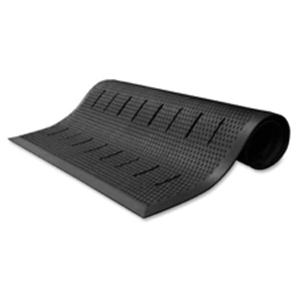 Genuine Joe Anti-Fatique Mat- Beveled Edges- .5 in. Thick- 3 ft. x 4 ft.- Black - GJO32590