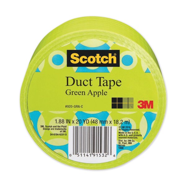 Scotch Green Apple Colored Duct Tape 1.88 x 20 Yard 3M - 920-GRN-C