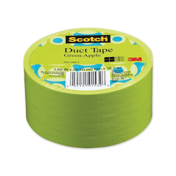 Scotch Green Apple Colored Duct Tape 1.88 x 20 Yard 3M - 920-GRN-C