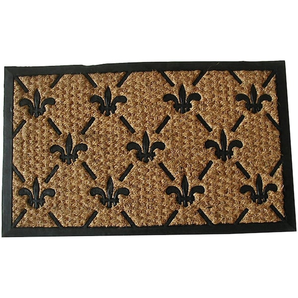 Geo Crafts Geo Crafts G126-TC FLEUR DE LIS 18 x 30 in. Panama Tuffcor Rectangle Design - G126-TC FLEUR DE LIS