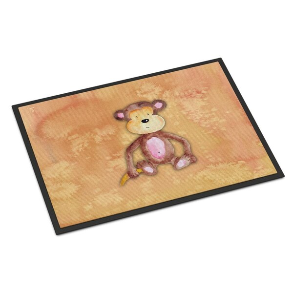 Carolines Treasures 24 x 36 in. Monkey Watercolor Indoor or Outdoor Mat - BB7380JMAT
