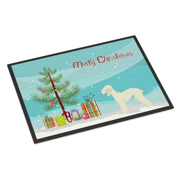 Carolines Treasures 18 x 27 in. Bedlington Terrier Christmas Tree Indoor or Outdoor Mat - CK3520MAT