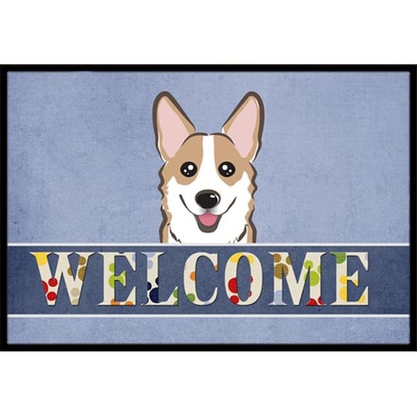 Carolines Treasures Carolines Treasures BB1439MAT Sable Corgi Welcome Indoor & Outdoor Mat; 18 x 27 in. - BB1439MAT