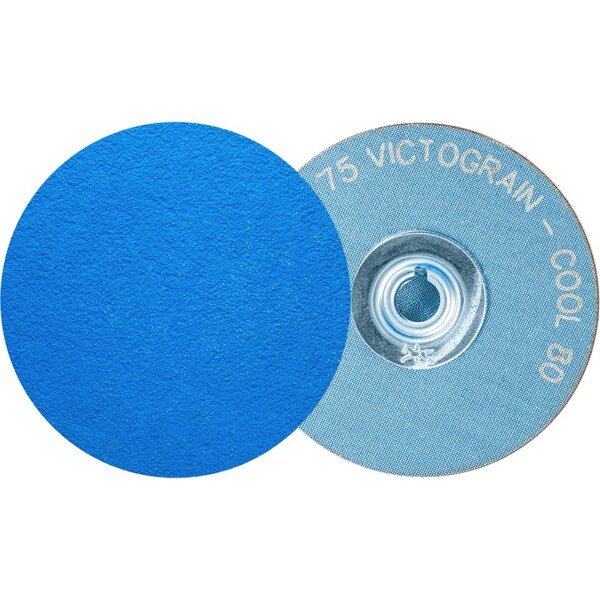 Pferd PFERD COMBIDISC Abrasive Disc, 3in Dia, Type CD, 80 Grit, VICTOGRAIN-COOL - 42448