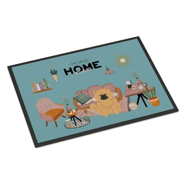 Carolines Treasures 18 x 27 in. Cream Chow Chow Sweet Home Indoor or Outdoor Mat - CK7989MAT