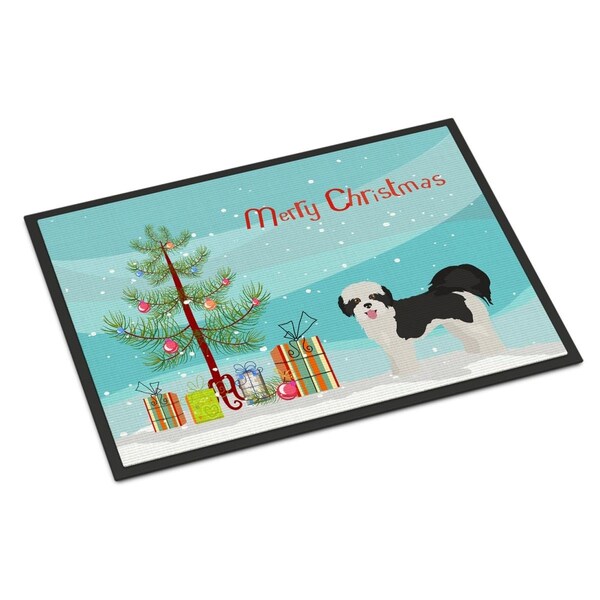 Carolines Treasures 24 x 36 in. Zuchon No.2 Christmas Tree Indoor or Outdoor Mat - CK3885JMAT