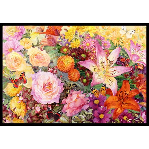 Jensendistributionservices Autumn Floral by Anne Searle Indoor or Outdoor Mat, 24 x 36 - MI2557615