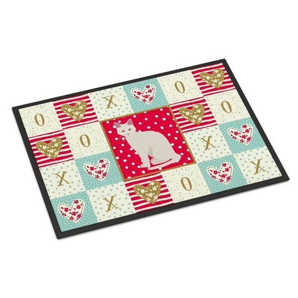 Carolines Treasures 24 x 36 in. Goddess Giant Cat Love Indoor or Outdoor Mat - CK5738JMAT