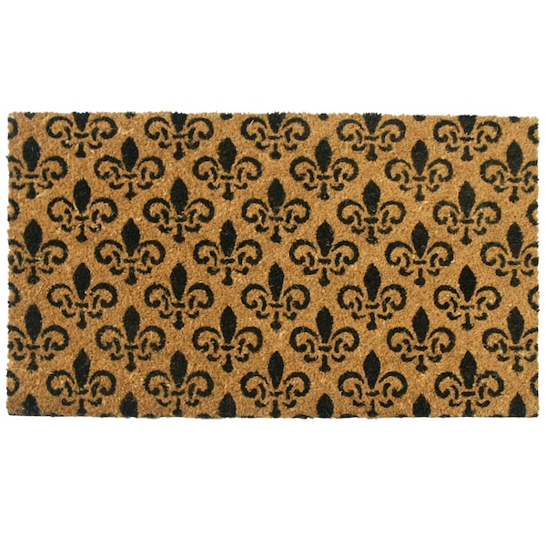 Rubber-Cal "St. Germaine" Fleur de Lis Door Mat, 18 by 30-Inch - 10-106-008P