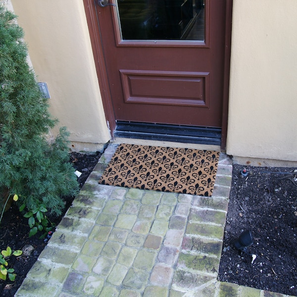Rubber-Cal "St. Germaine" Fleur de Lis Door Mat, 18 by 30-Inch - 10-106-008P
