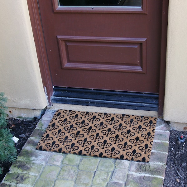 Rubber-Cal "St. Germaine" Fleur de Lis Door Mat, 18 by 30-Inch - 10-106-008P