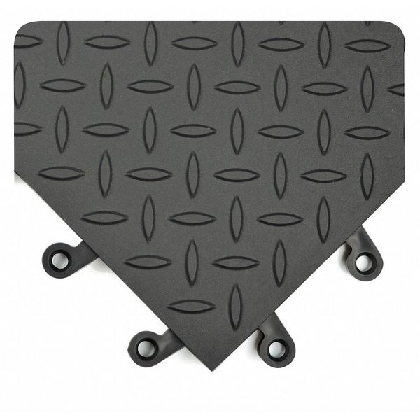 Wearwell Mat, Vinyl, 18 in W x 7/8 in Thick, 10 PK - 590.78X18X18BK-CS10