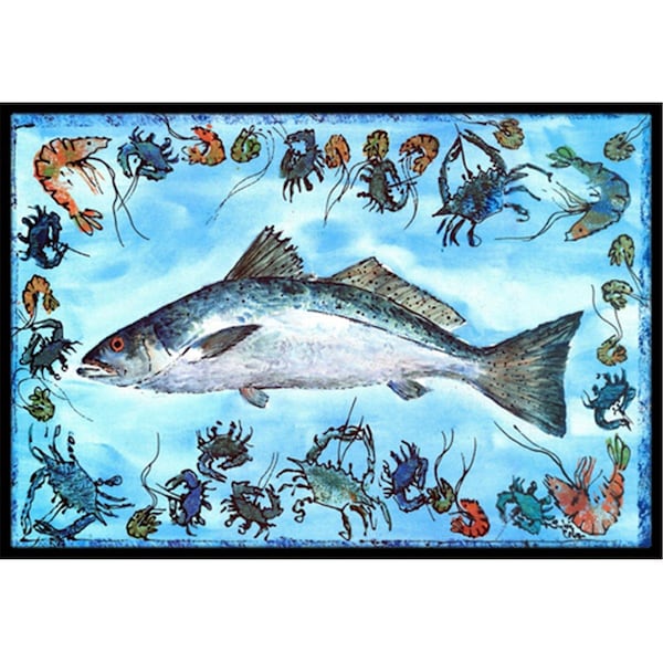 Carolines Treasures Fish Speckled Trout Indoor Or Outdoor Mat - 18 x 27 in. - 8086-MAT