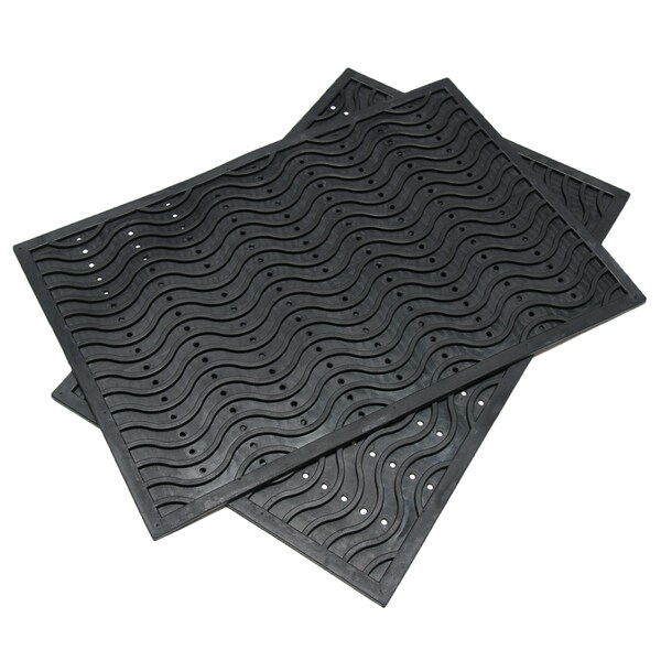 Rubber-Cal Commercial Entrance Mat, 2.5mm thick, Black - 03-237-WA