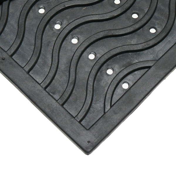 Rubber-Cal Commercial Entrance Mat, 2.5mm thick, Black - 03-237-WA