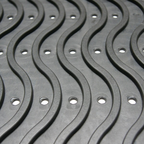 Rubber-Cal Commercial Entrance Mat, 2.5mm thick, Black - 03-237-WA
