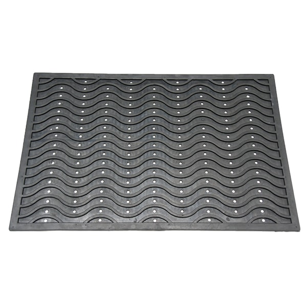 Rubber-Cal Commercial Entrance Mat, 2.5mm thick, Black - 03-237-WA