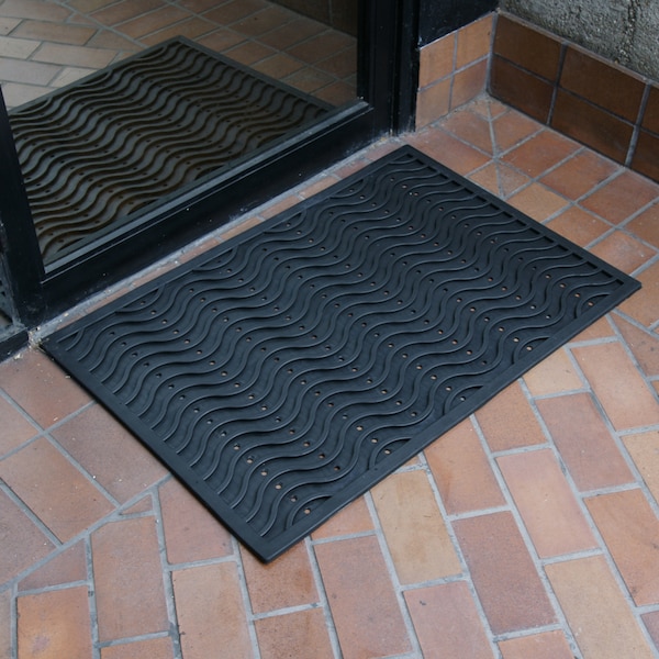 Rubber-Cal Commercial Entrance Mat, 2.5mm thick, Black - 03-237-WA