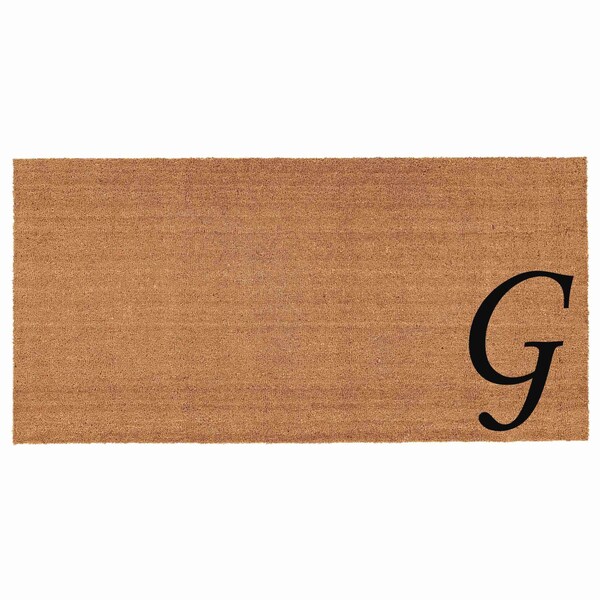 Calloway Mills Monogram Door Mat, Black, Natural, 30 in W x 48 in L - 153623048G