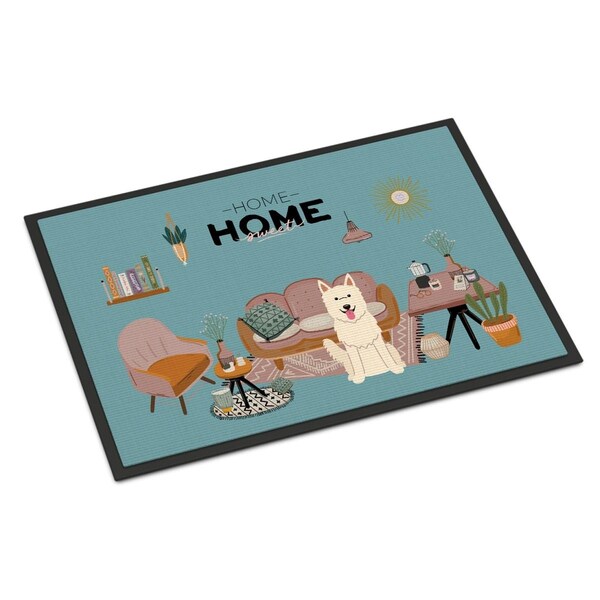 Carolines Treasures 24 x 36 in. White German Shepherd Sweet Home Indoor or Outdoor Mat - CK7890JMAT