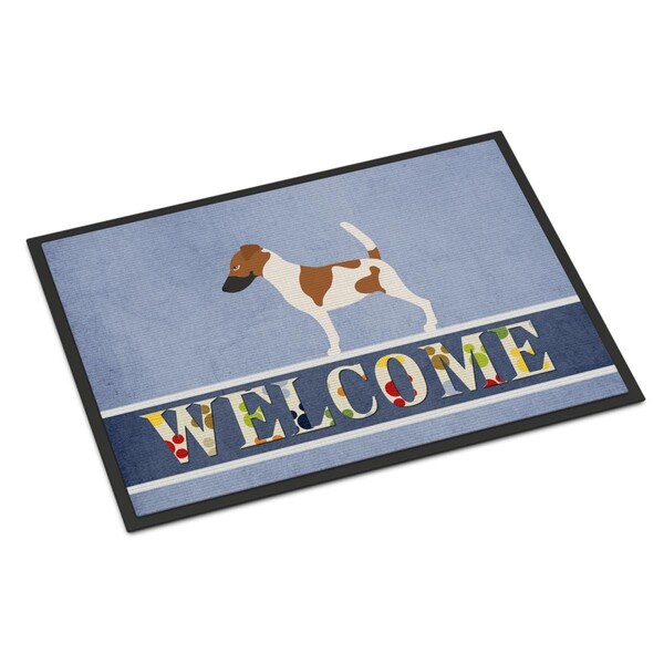 Carolines Treasures Smooth Fox Terrier Welcome Indoor or Outdoor Mat - 18 x 27 in. - BB8279MAT