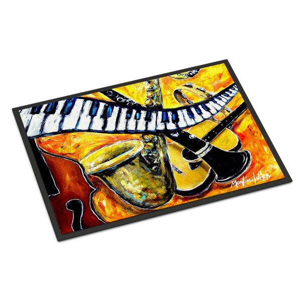 Carolines Treasures 18 x 27 in. All That Jazz Indoor or Outdoor Mat - MW1267MAT