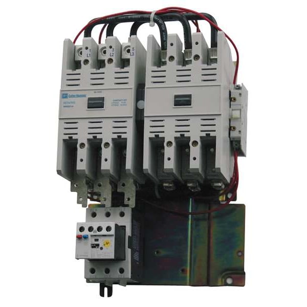 Arrancador magnético NEMA de inversión de motor Eaton, sin carcasa, calificación NEMA, 120V AC, 3 polos, 1NO - AN59SN0A5G300