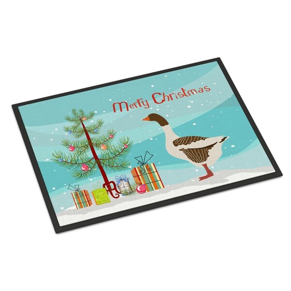 Carolines Treasures Pomeranian Rogener Goose Christmas Indoor or Outdoor Mat - 18 x 27 in. - BB9270MAT