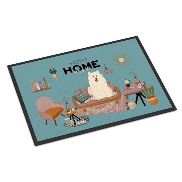 Carolines Treasures 24 x 36 in. Samoyed Sweet Home Indoor or Outdoor Mat - CK7875JMAT