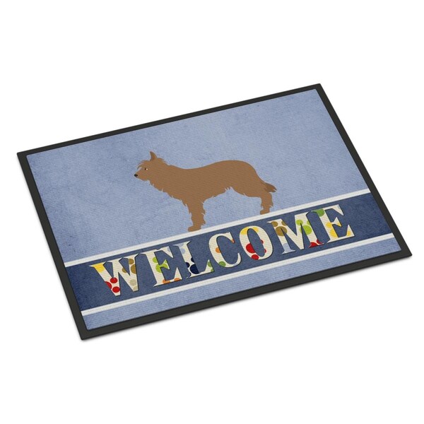 Carolines Treasures Berger Picard Welcome Indoor or Outdoor Mat - 24 x 36 in. - BB8321JMAT