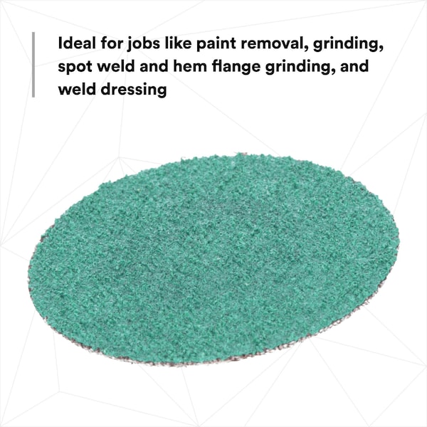 3M 3M Green Corps Disc, 80 grit, 3 in, 25 Discs/Carton, 10PK - 36536