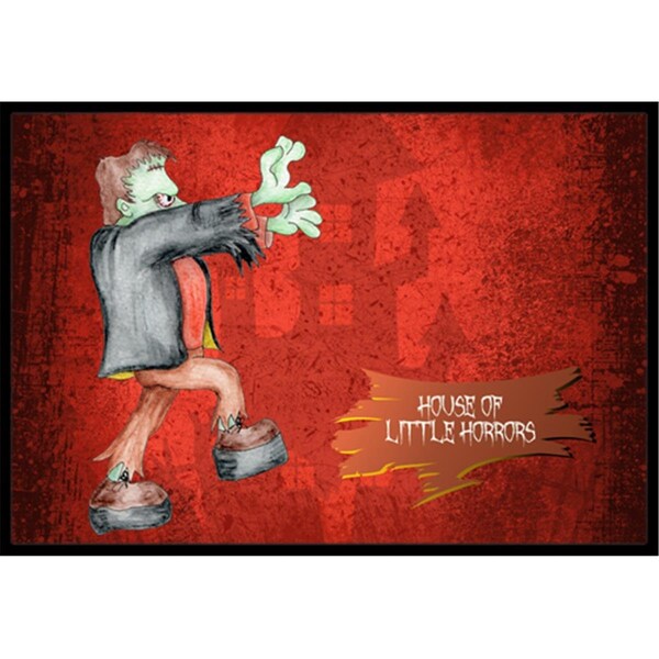 Micasa 36 x 24 in. Little House of Horrors with Frankenstein Halloween Doormat - MI55261