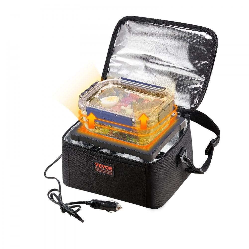 VEVOR Portable Oven, 12V Car Food Warmer, 2QT 55W Portable Mini Personal Microwave, Electric Heated Lunch Box for Camping, Travel, Compatible with Glass, Ceramic, Foil Containers (Black) - DRFHDHS15QUA1NZOGV9