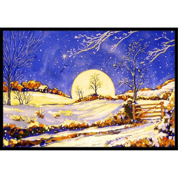 Jensendistributionservices Winter Moonrise by Roy Avis Indoor or Outdoor Mat, 24 x 36 - MI2557089